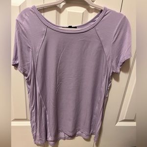 Lavender two fabric shirt, detailed style that looks expensive!